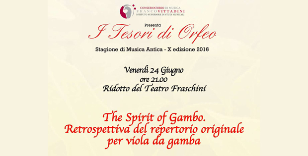 The Spirit of Gambo. Retrospettiva del repertorio originale per viola da gamba