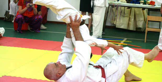Foto di un combattimento di Judo