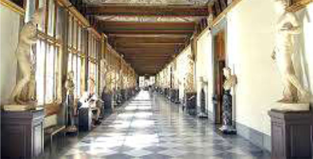 immagine della galleria degli Uffizi a Firenze