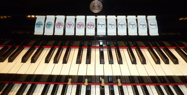 La tastiera di un organo