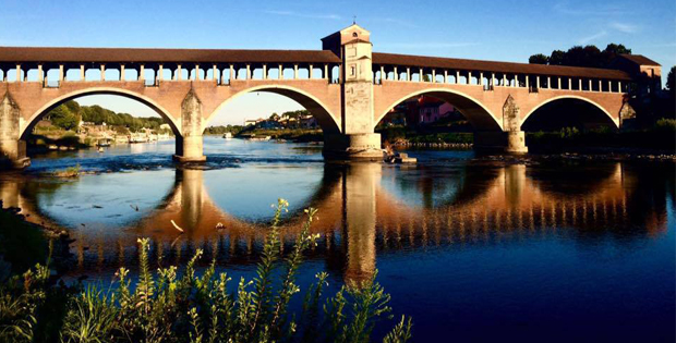 Foto del ponte coperto di Pavia