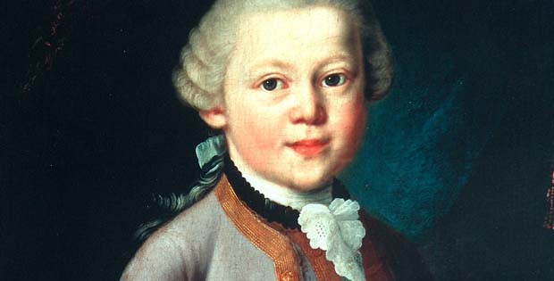 immagine di un giovane Mozart