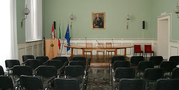 Foto dell'aula Porro del collegio Plinio Fraccaro